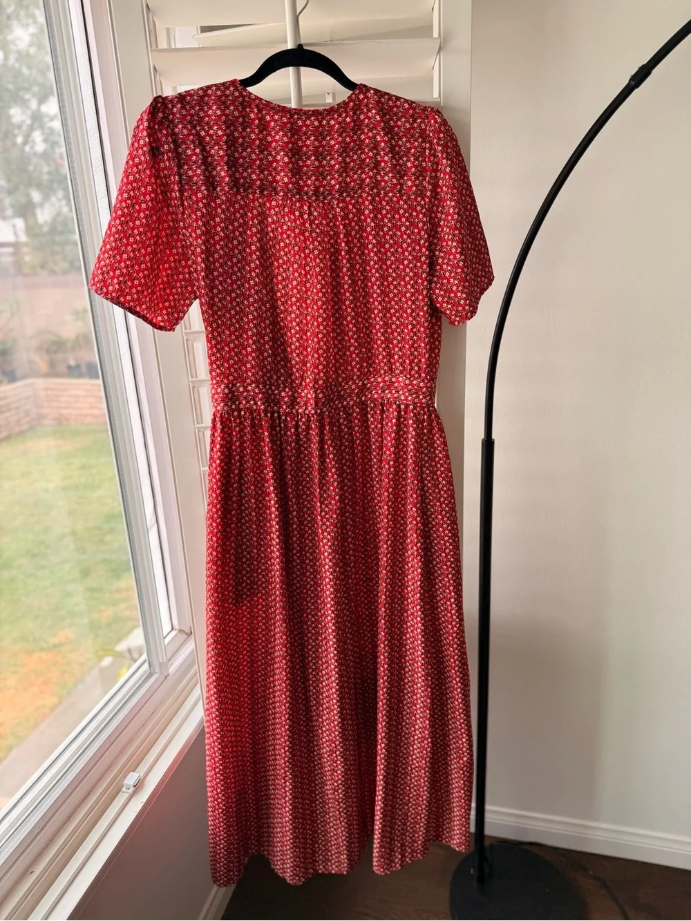FRNCH Paris Red Ditsy-Print Maxi Button-Front Dress - Picture 2 of 3